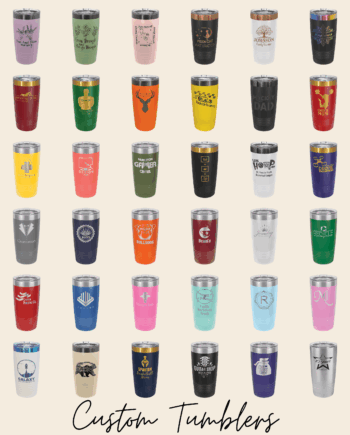 Custom Engraved Polar Camel Tumblers (Multiple Ring Styles)